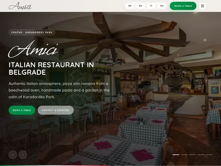 Amici Restaurant website