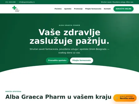 Apoteka Alba website
