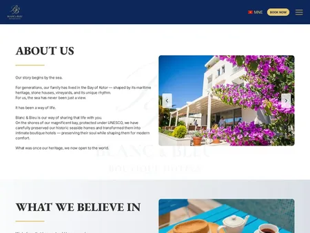 Blanc & Bleu Hotels website