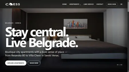 Chess Apartments website