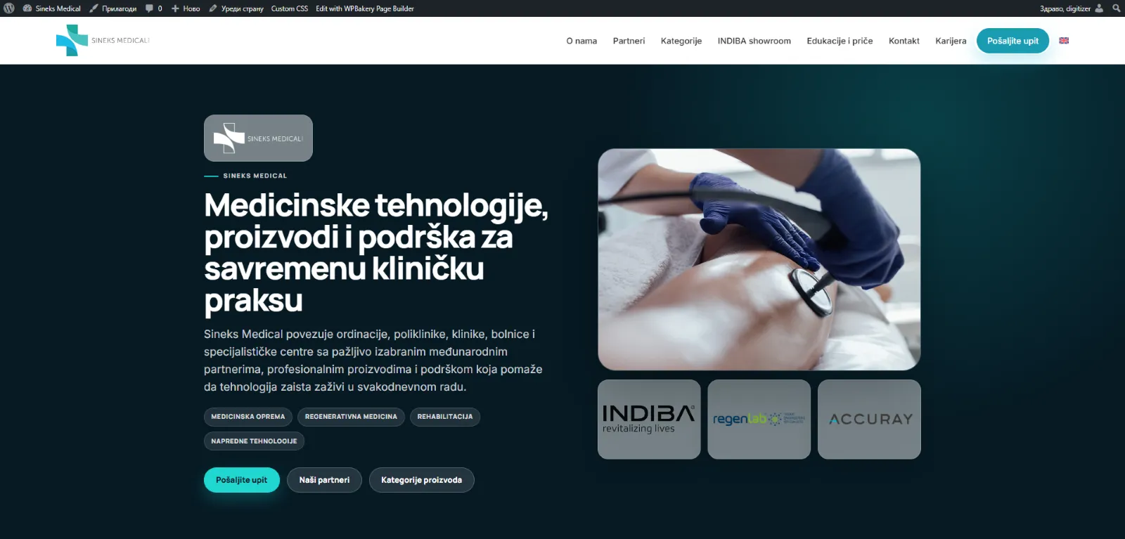 Sineks Medical website design