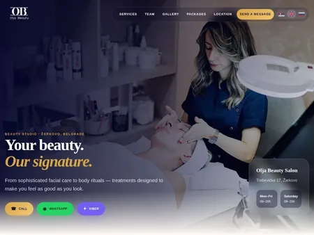 Olja Beauty website