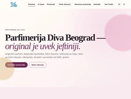 Parfimerija Diva website