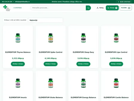 Alba E-Pharmacy website