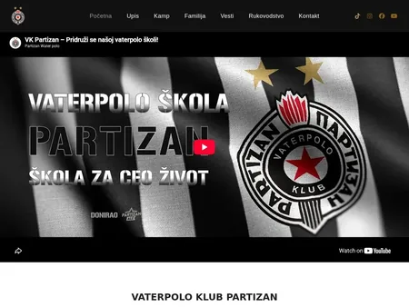 Water Polo Partizan website